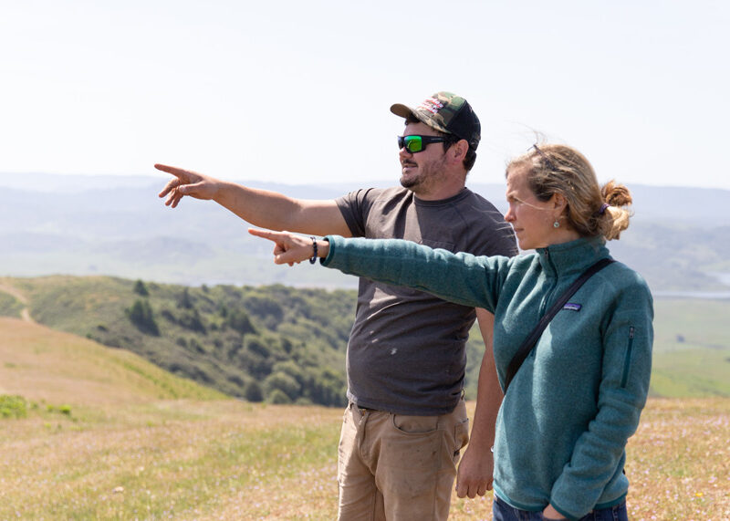 MALT staff meeting with local landowners and exploring a local ranch in Marin County