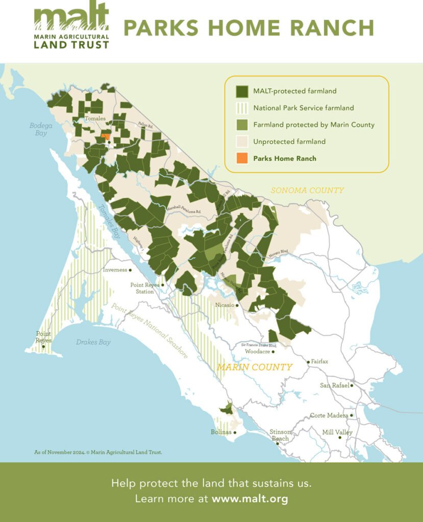 Parks Ranch Map Parks Home Ranch: Tomales Farmland Protected Forever