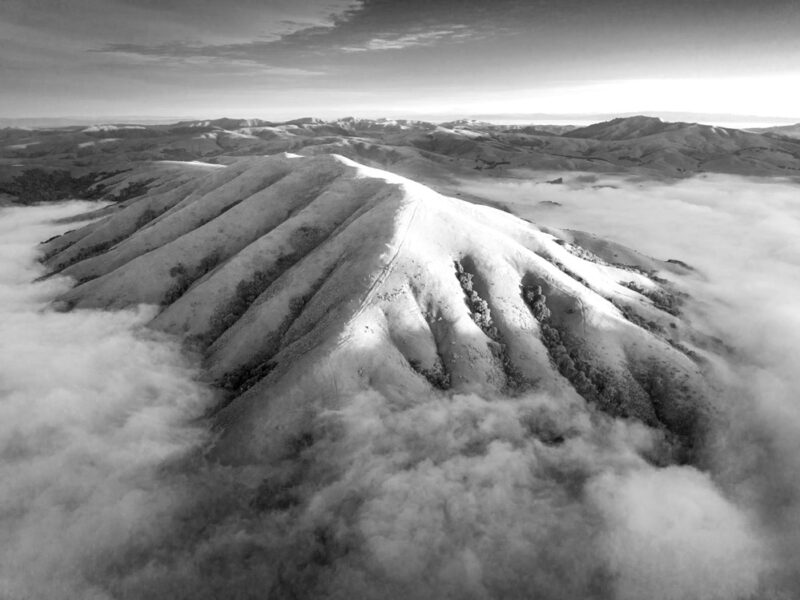 Aerial view of Black Mountain in Marin County - MALT