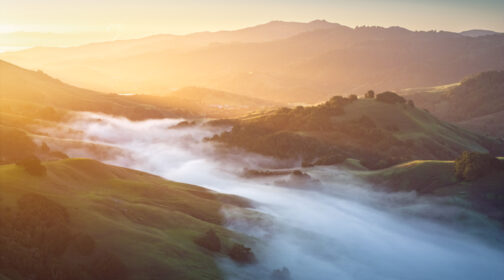 Aerial view of Marin County - and land protected through Measure A - MALT