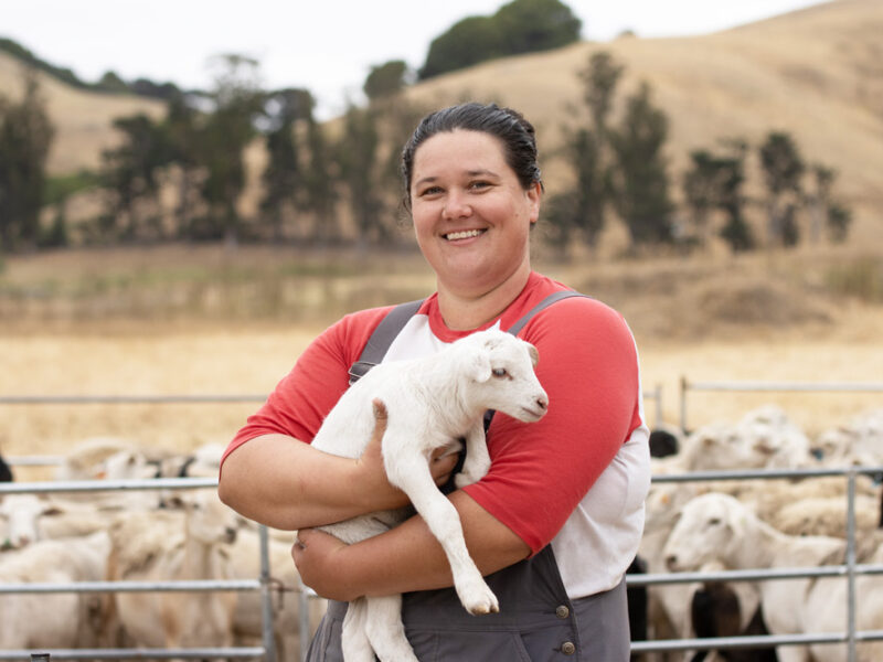 Portrait of Jenna Coughlin, Marin County shepherd.