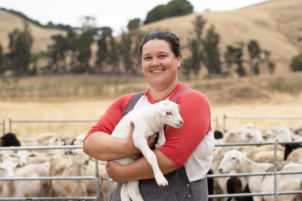 Portrait of Jenna Coughlin, Marin County shepherd.