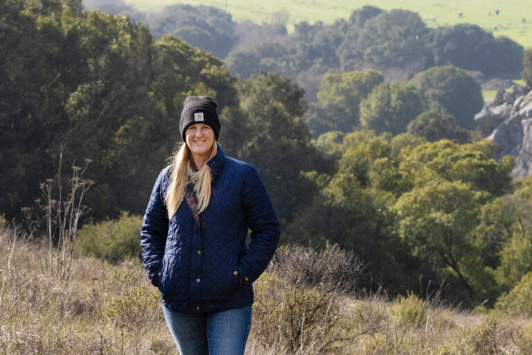 Jennifer Beretta at the Dolcini Jersey Dairy, Marin County.