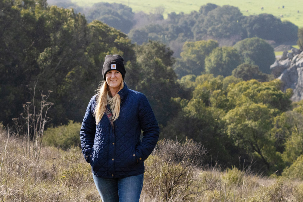 Jennifer Beretta at the Dolcini Jersey Dairy, Marin County.